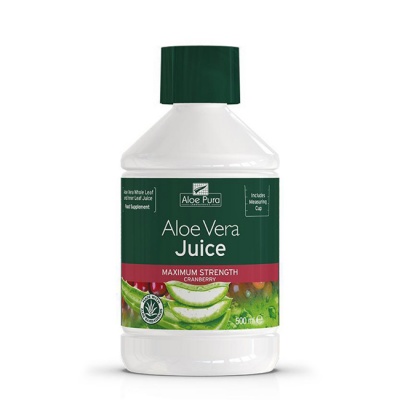 Aloe Pura Aloe Vera Juice Maximum Strength Cranberry 500ml